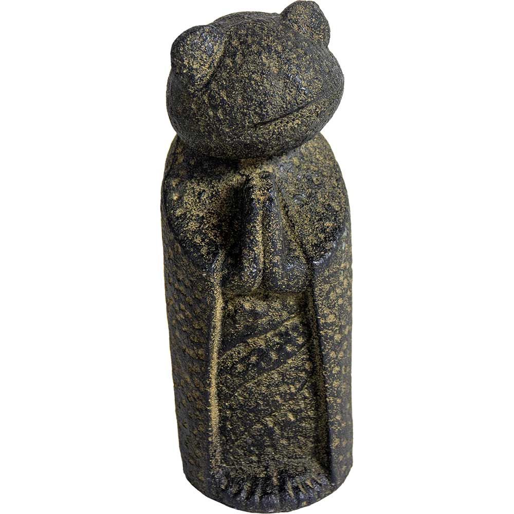 7.75&quot; Volcanic Stone Statue - Jizo Frog, SKU KH-33933, UPC 700317389651