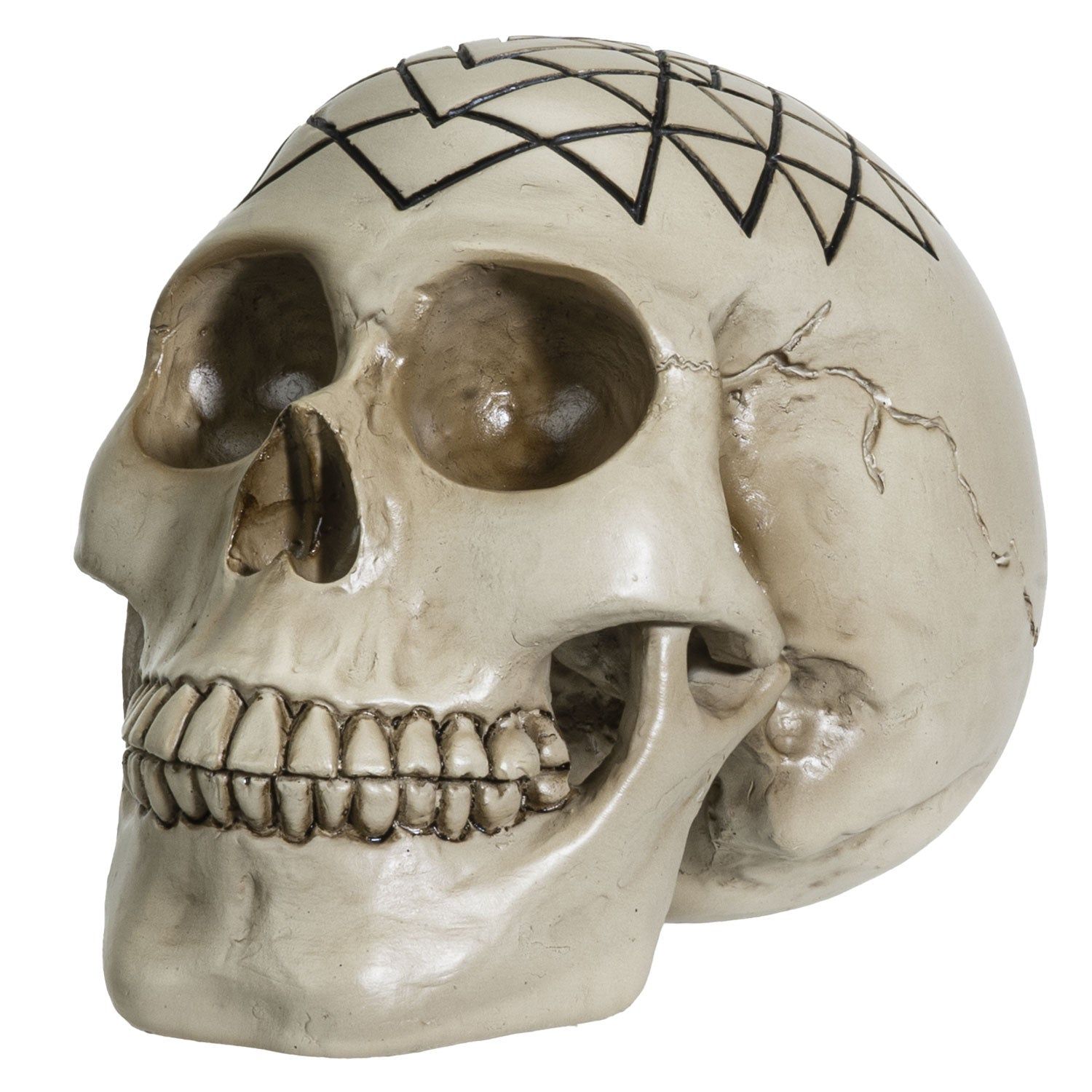 6.25&quot; Sacred Geometry Skull - Yantra, SKU PG-14127, UPC 700317072607