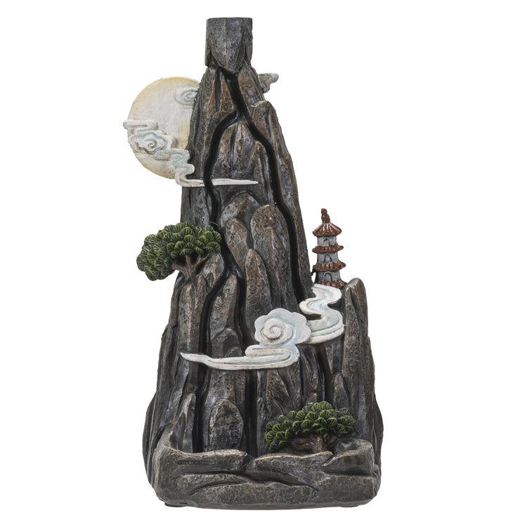 7.6&quot; Mountain in the Clouds Backflow Incense Burner, SKU PG-14339, UPC 700317029793