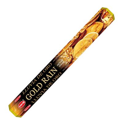 Gold Rain HEM Incense Stick 20 Pack, SKU GR20, UPC 700317056454