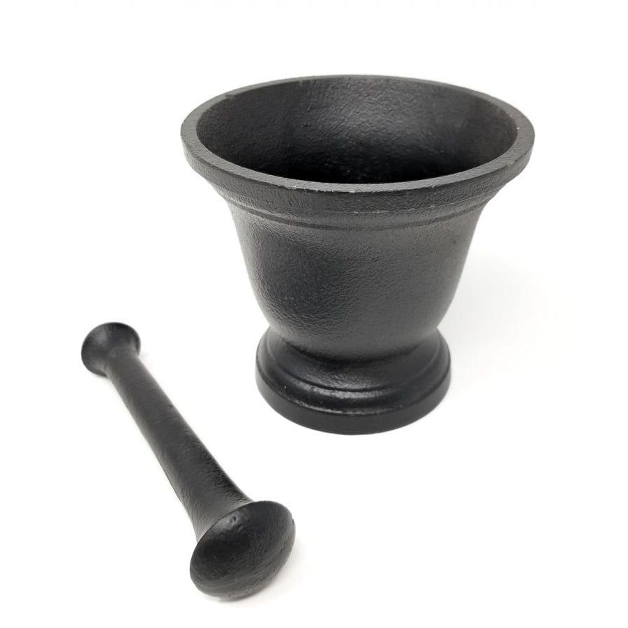 4.25&quot; Cast Iron Mortar and Pestle Set, SKU MP4, UPC 6016218039040