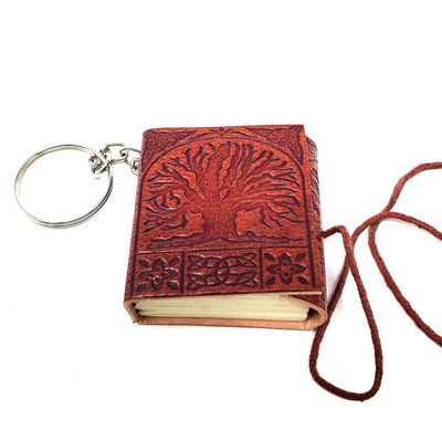 2&quot; Leather Journal Key Chain - Tree of Life, SKU KB2-TREE, UPC 6016208849857