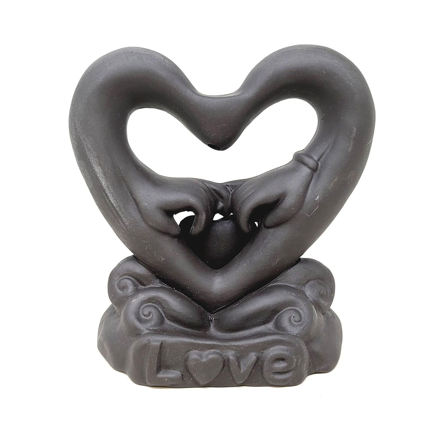 5&quot; Love Heart with Hands Ceramic Backflow Burner, SKU BFL-57, UPC 700317417224