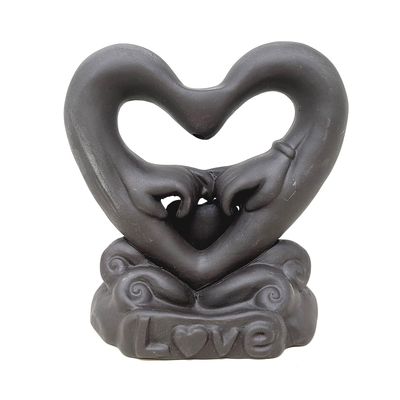 5&quot; Love Heart with Hands Ceramic Backflow Burner, SKU BFL-57, UPC 700317417224