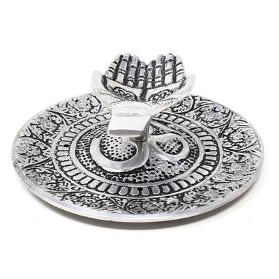 4.5&quot; Metal Tibetian Offering Hand Incense Stick Burner, SKU I05-098-IB12, UPC 700317379584