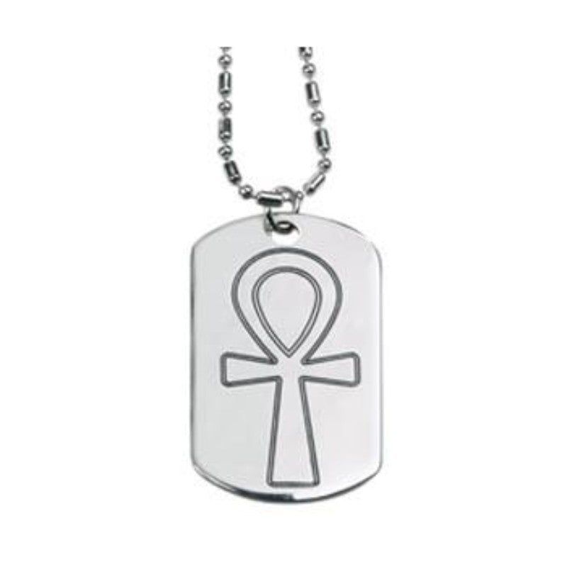 Ankh Dog Tag Necklace, SKU PG-Y2456, UPC 6016002225253