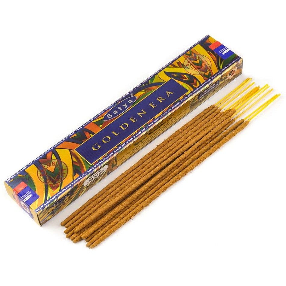 GOLDEN ERA Satya Incense Sticks 15 gram, SKU NGE15, UPC 6016216661656