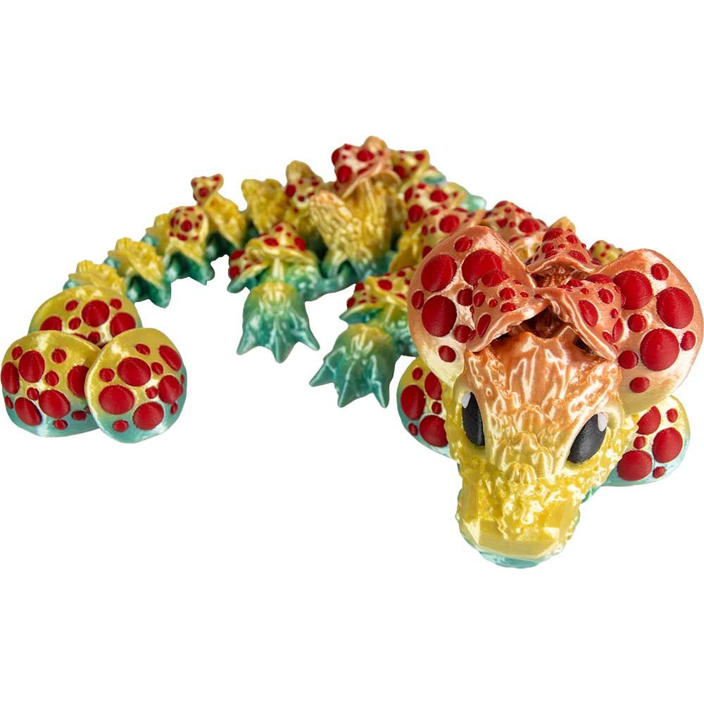 11.5&quot; Animal Fidget - Mushroom Dragon (Assorted Colors), SKU KH-33516, UPC 700317397496