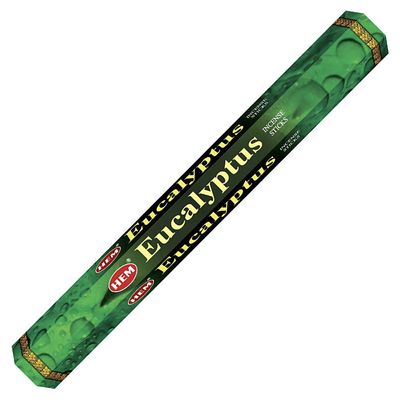 Eucalyptus HEM Incense Stick 20 Pack, SKU EU20, UPC 6016223073053