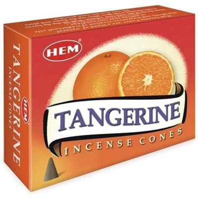 Tangerine HEM Cone Incense (10 Cones), SKU TG12, UPC 700317305798