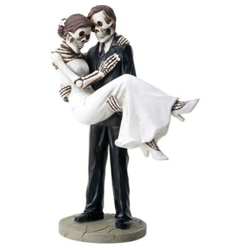 6.25&quot; Skeleton Statue - Carrying Bride Wedding Couple, SKU PG-Y8065, UPC 700317051923