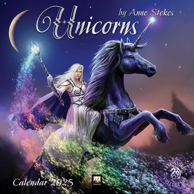 2025 Unicorns Wall Calendar by Anne Stokes, SKU SS-421, UPC 700317413479