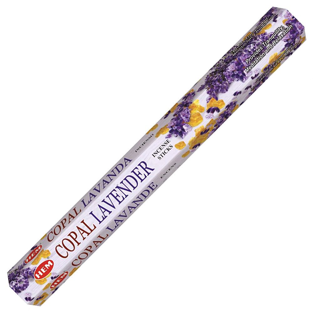 Copal Lavender HEM Incense Stick 20 Pack, SKU CPLV20, UPC 700317043522