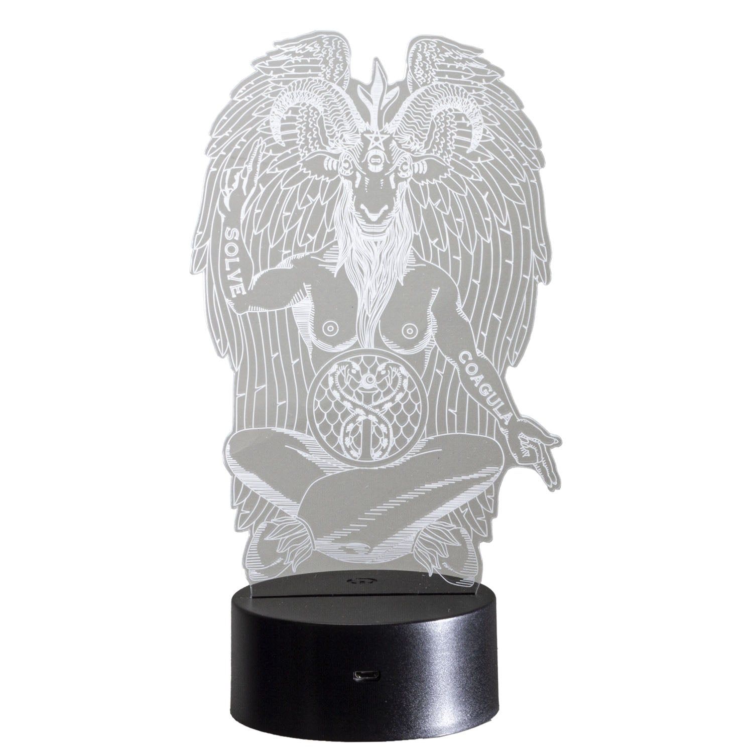 8.5&quot; Baphomet 3D LED Light, SKU PG-14550, UPC 700317059288