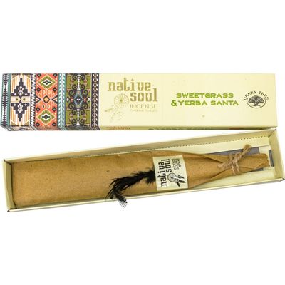 Green Tree Native Soul Incense 15 gram - Sweet Grass &amp; Yerba Santa, SKU KH-72797-D12, UPC 700317122…