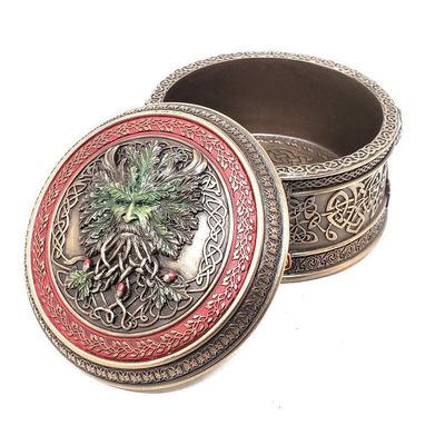 3.5&quot; Tree Ent Round Trinket Display Box, SKU 77318A4, UPC 700317382812