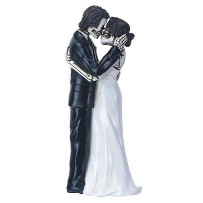6.25&quot; Skeleton Statue - Wedding Couple Kiss, SKU PG-Y8619, UPC 700317052623