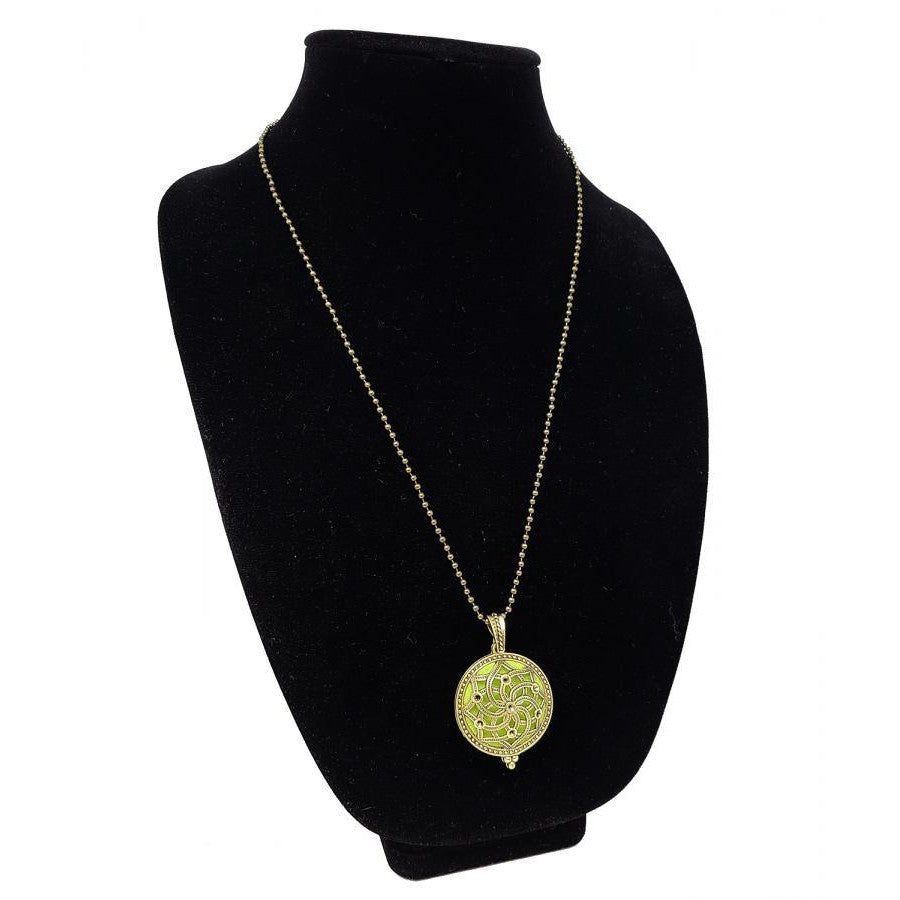 Aromatherapy Diffuser Necklace / Locket - Mandala, SKU Q00-ARP-01, UPC 700317383505