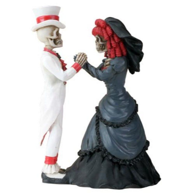 5.5&quot; Skeleton Statue - Gothic Wedding Couple, SKU PG-Y8365, UPC 700317051954