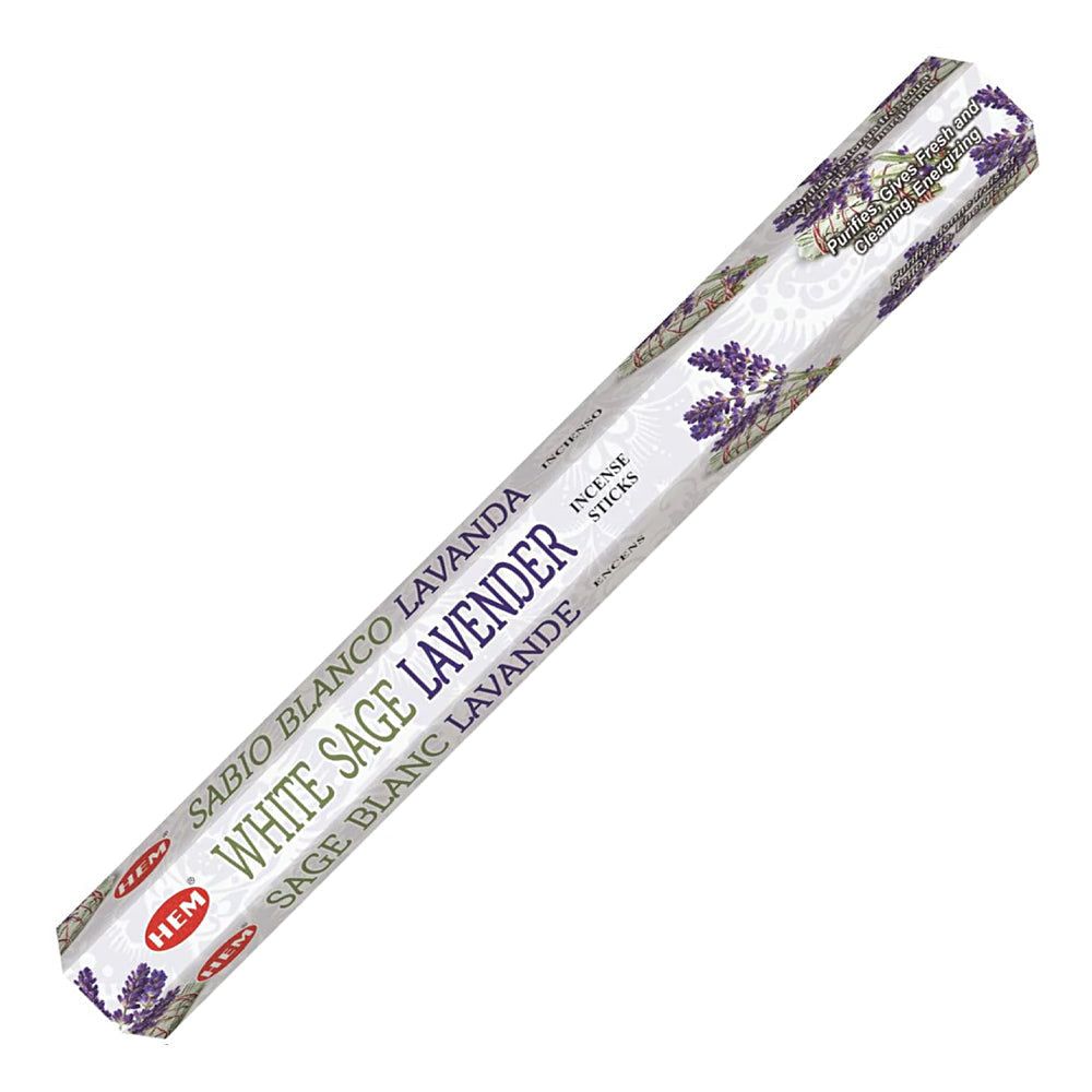 White Sage Lavender HEM Incense Stick 20 Pack, SKU WSLV20, UPC 700317027034