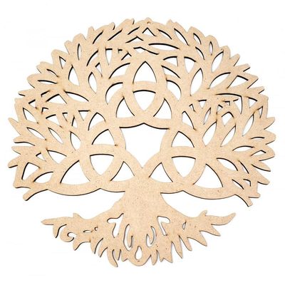12&quot; Hanging Decor DIY Coloring - Triquetra Tree of Life, SKU MDFWH-11, UPC 700317035954