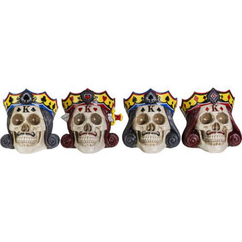 4.25&quot; Skeleton Statue - King Suite Skulls (Set of 4), SKU PG-13958, UPC 700317052272