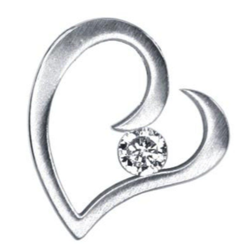 Charmed Heart Stainless Steel Pendant, SKU PG-Y2687, UPC 6016021236230