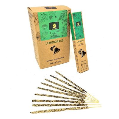 SONAVI Nature Edition Incense Sticks - Lemongrass (25 Grams), SKU SA-SR-LG-D12, UPC 700317392132