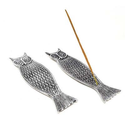 10&quot; Owl Metal Incense Burner, SKU I07-126-IB32-1, UPC 700317372189