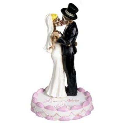 6.25&quot; Skeleton Statue - Wedding Couple Kissing, SKU PG-Y7380, UPC 700317052500