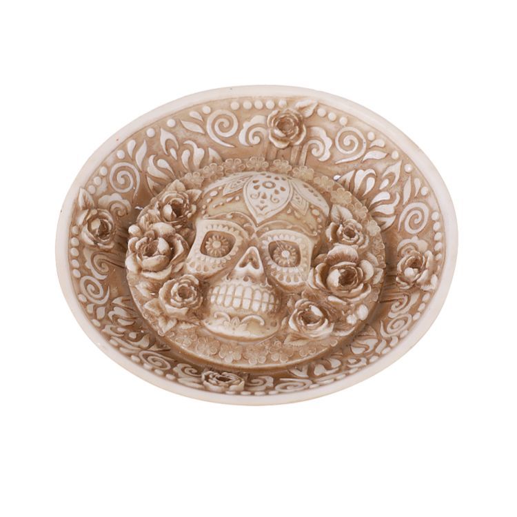 5&quot; Day of the Dead Skull Stick Incense Burner, SKU PG-13682, UPC 700317050292