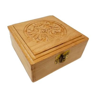 5&quot; Carved Wood Box - Tree of Life, SKU G07-10-B55T, UPC 700317314387