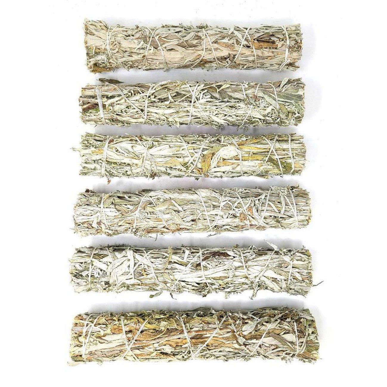 8&quot; Mugwort Black Sage Smudge Stick, SKU S05-BKS8-6PK-1, UPC 6016217660610