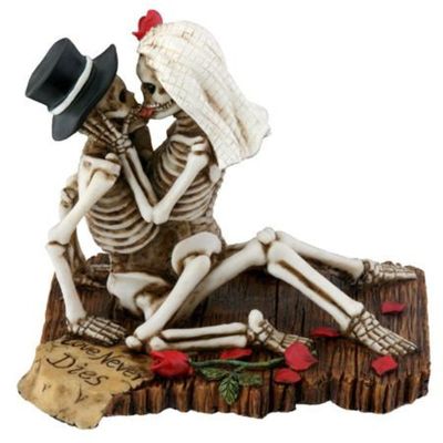 4&quot; Skeleton Statue - Love Never Dies Couple, SKU PG-Y7724, UPC 700317052548