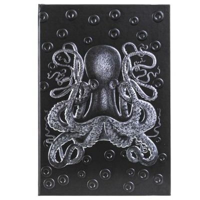 5.5&quot; x 8.25&quot; Hardcover Journal - Embossed Kraken, SKU PG-14034, UPC 700317040736