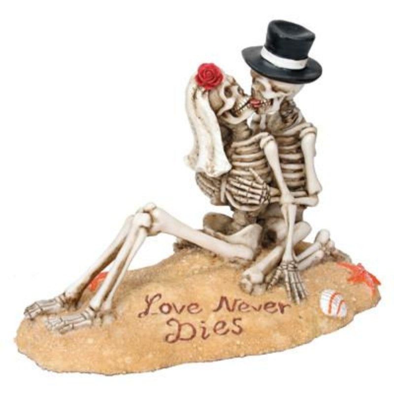 5.25&quot; Skeleton Statue - Beach Lovers Couple, SKU PG-Y7523, UPC 700317051886