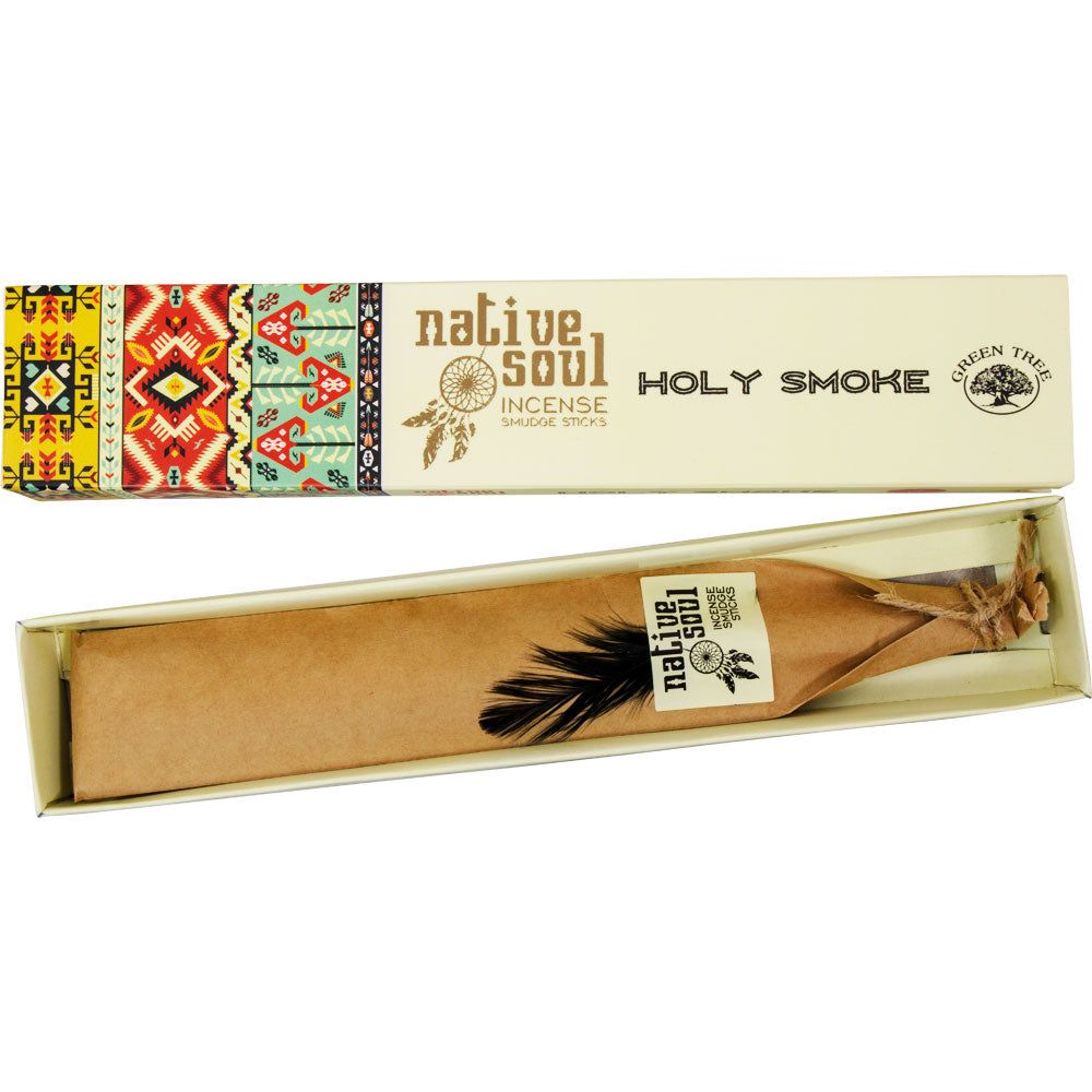 Green Tree Native Soul Incense 15 gram - Holy Smoke, SKU KH-72786-D12, UPC 700317122289