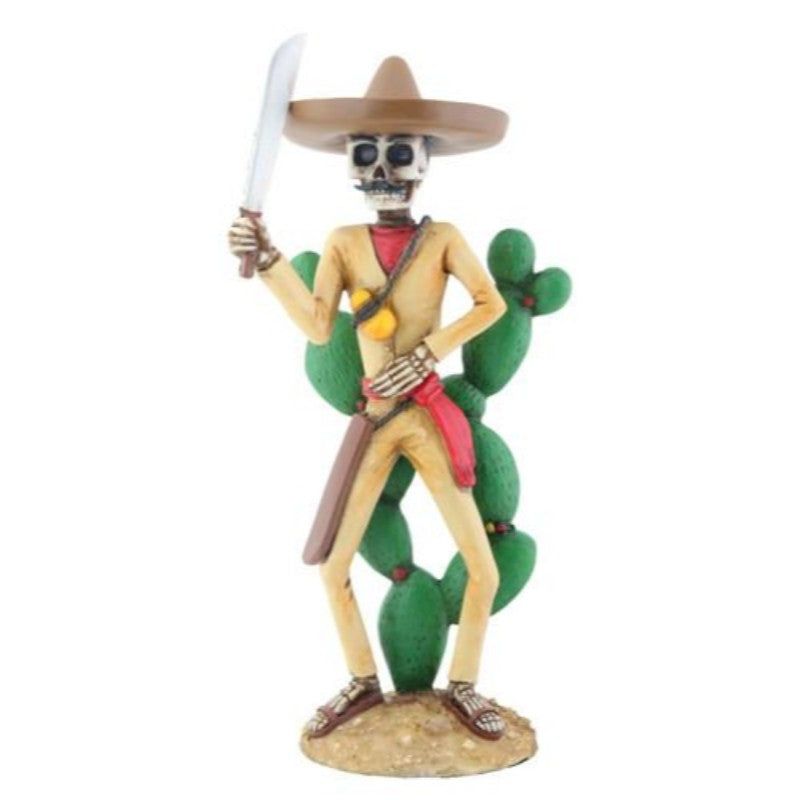 7&quot; Day of the Dead Statue - Bandito with Nopales, SKU PG-Y8225, UPC 700317038726