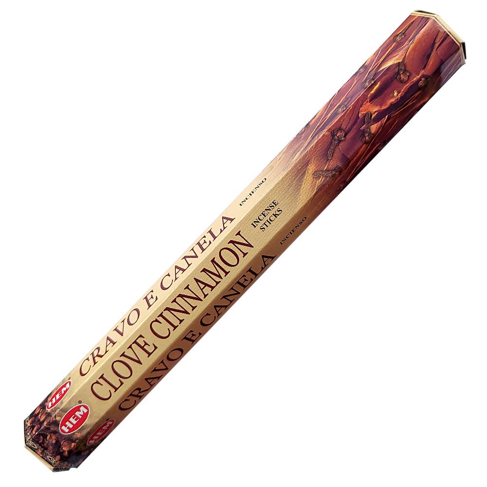Clove Cinnamon HEM Incense Stick 20 Pack, SKU CLCI20, UPC 6016000864850