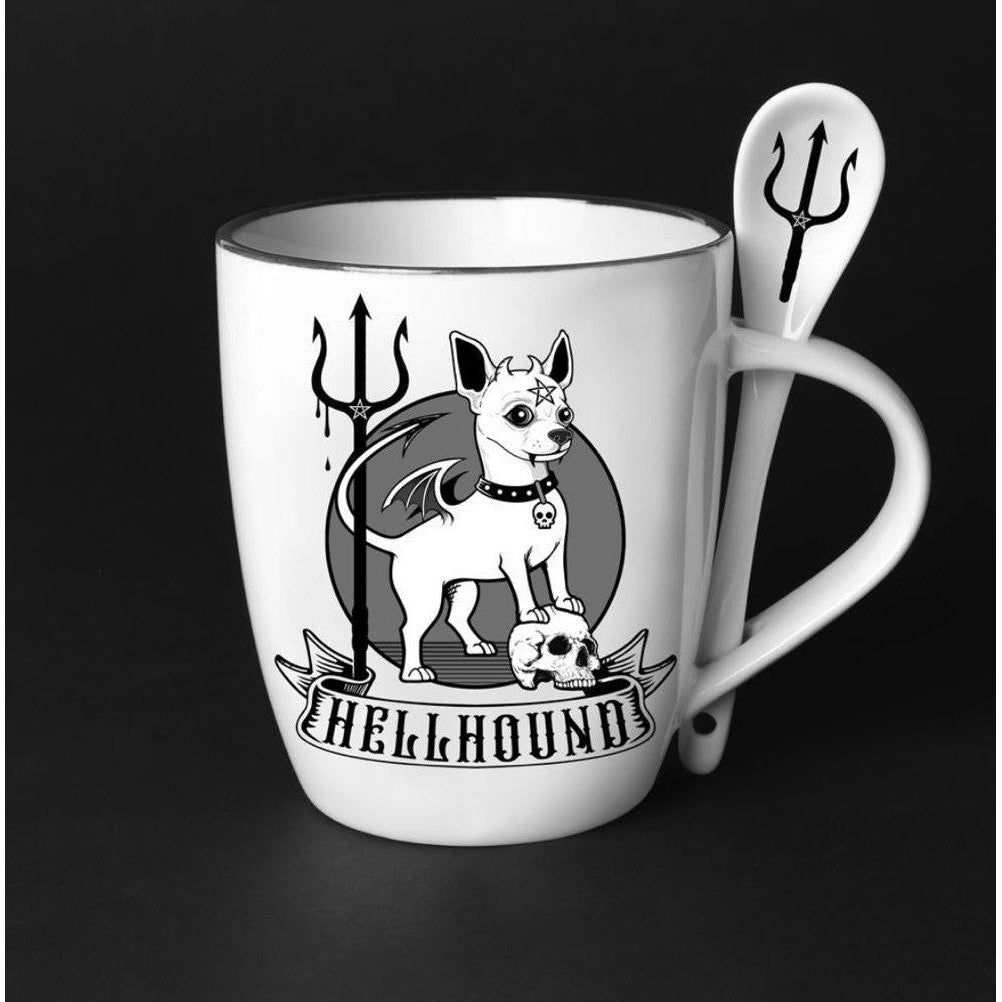13 oz Ceramic Mug and Spoon Set - Hellhound, SKU PG-14628, UPC 700317027867