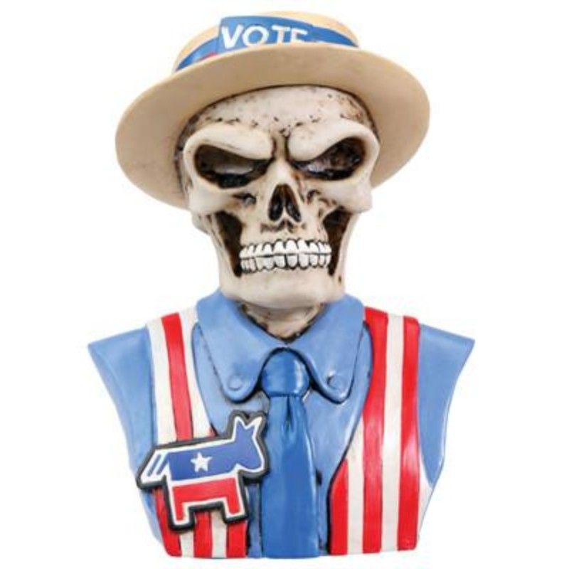 4&quot; Skeleton Statue - Democrat, SKU PG-Y7241, UPC 700317051824
