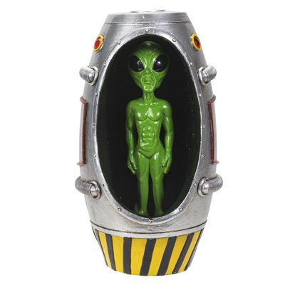 6.8&quot; Alien Capsule Backflow Incense Burner, SKU PG-14657, UPC 700317050063