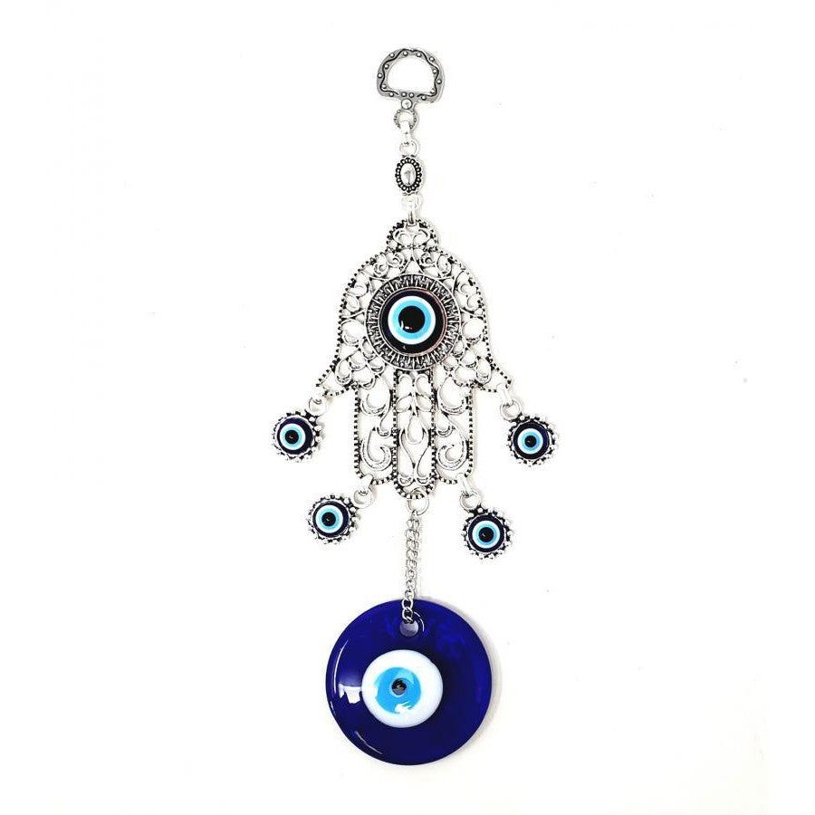 8&quot; Evil Eye Talisman - Hamsa Hand with Evil Eye, SKU QQ082-TKE-02, UPC 700317384731