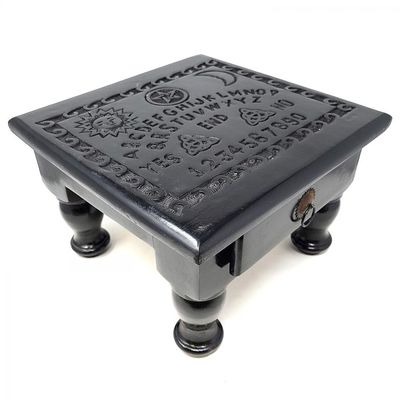 12&quot; Wooden Ouija Spirit Board Table with Drawer, SKU F03-633, UPC 700317381501
