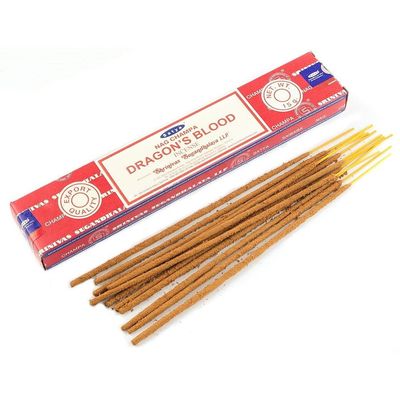 Dragon&#39;s Blood Satya Incense Sticks 15 gram, SKU SDB15, UPC