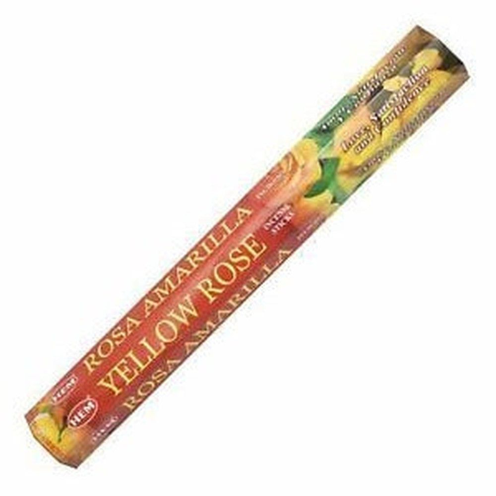 Yellow Rose HEM Incense Stick 20 Pack, SKU YR20, UPC 6016207131199