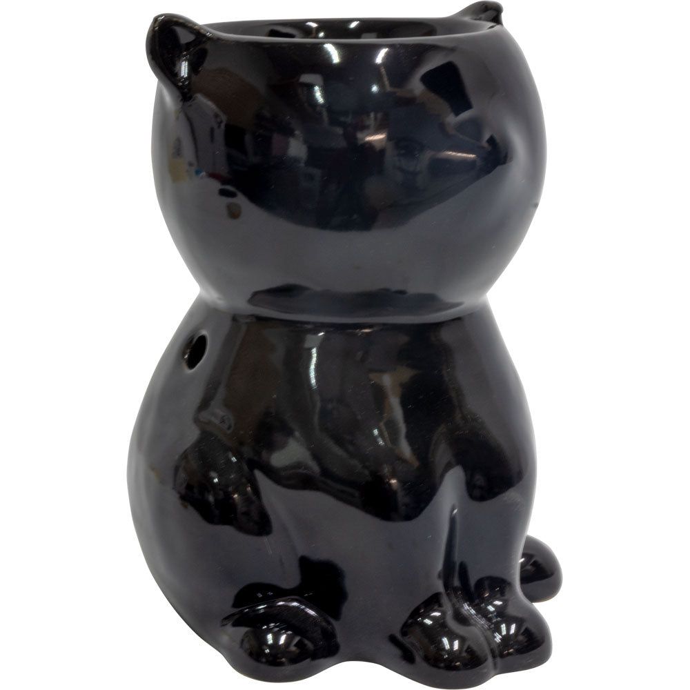 6&quot; Ceramic Oil Burner - Black Cat, SKU KH-08130, UPC 700317117438