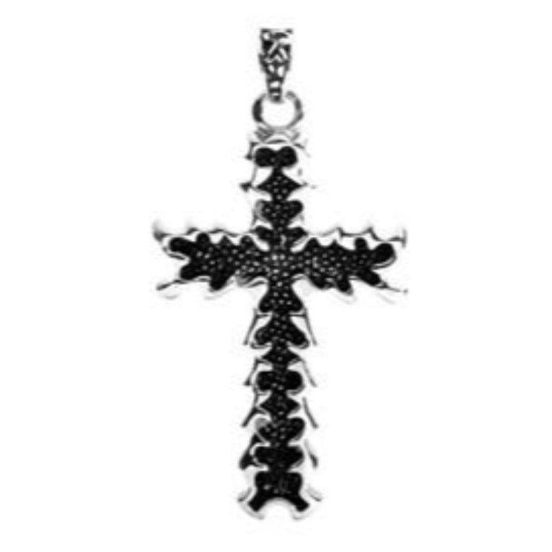 Molten Cross Stainless Steel Pendant, SKU PG-Y2735, UPC 6016002663628
