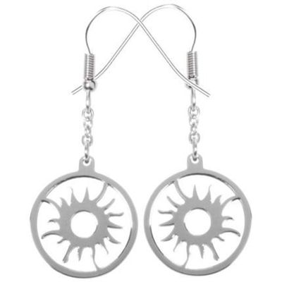 Halo Sun Stainless Steel Earrings, SKU PG-Y2767, UPC 6016013436433