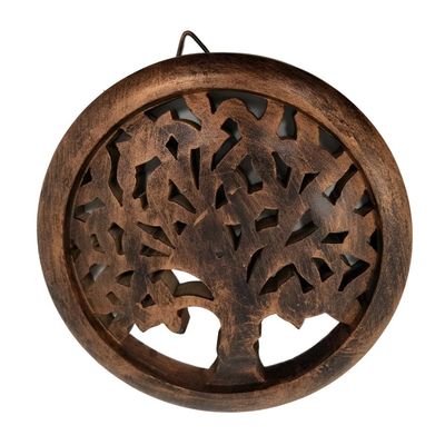 6&quot; Tree of Life Wooden Hanging with Antique Copper Finish, SKU 565, UPC 700317307419
